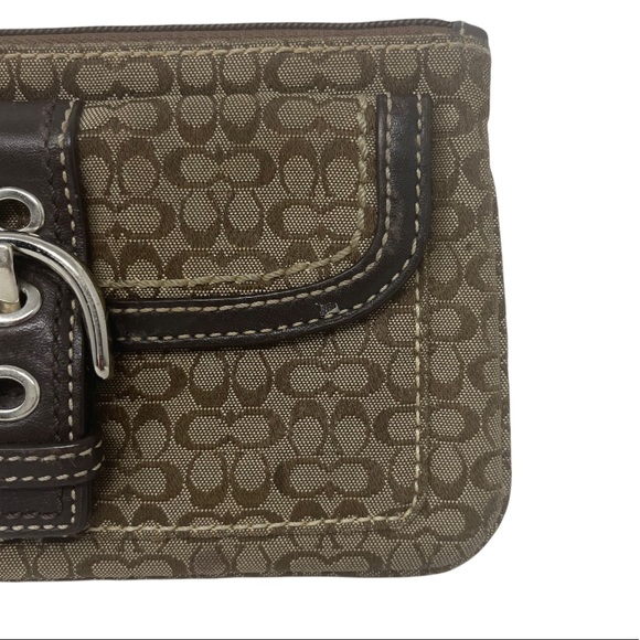 Coach Wristlet Fabric Zip Closure Wrist Strap - Picture 4 of 9